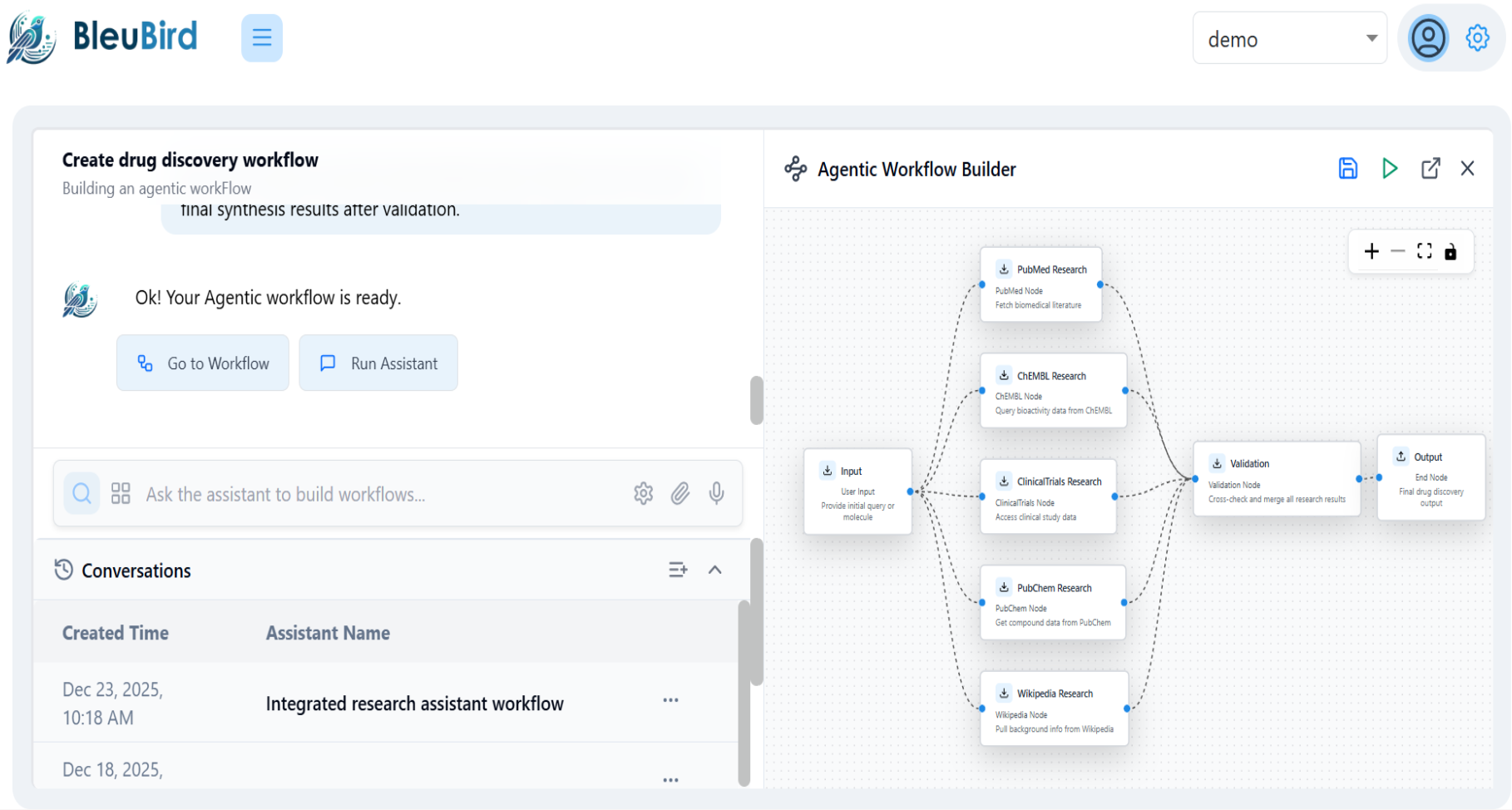 Agentic workflow builder